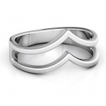 Personalised Peaks and Valleys Geometric Ring - Handcrafted By Name My Rings™