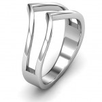 Personalised Peaks and Valleys Geometric Ring - Handcrafted By Name My Rings™