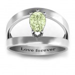 Personalised Pear With Flair Ring - Handcrafted By Name My Rings™
