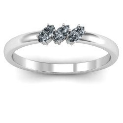 Personalised Petit Marquise Trio Ring - Handcrafted By Name My Rings™