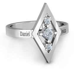 Personalised Playing with Diamonds Ring - Handcrafted By Name My Rings™