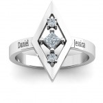 Personalised Playing with Diamonds Ring - Handcrafted By Name My Rings™