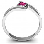 Personalised Princess Cut Bypass Ring - Handcrafted By Name My Rings™