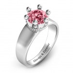 Personalised Radiant Royal Crown Ring - Handcrafted By Name My Rings™