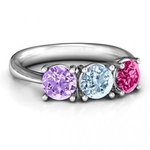 Personalised Radiant Trinity Ring - Handcrafted By Name My Rings™