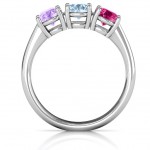 Personalised Radiant Trinity Ring - Handcrafted By Name My Rings™