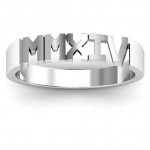 Personalised Roman Numeral Unisex Graduation Ring - Handcrafted By Name My Rings™