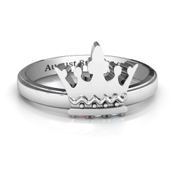 Personalised Royal Family Princess Tiara Ring - Handcrafted By Name My Rings™