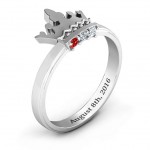 Personalised Royal Family Princess Tiara Ring - Handcrafted By Name My Rings™