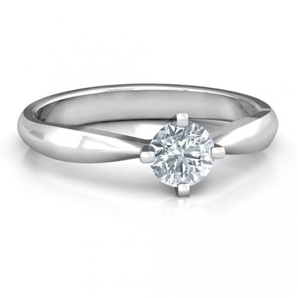 Personalised Sandra Solitaire Ring - Handcrafted By Name My Rings™