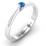 Personalised Semi Bezel Set Solitaire Ring - Handcrafted By Name My Rings™