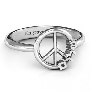 Personalised Shalom Peace Ring - Handcrafted By Name My Rings™