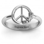 Personalised Shalom Peace Ring - Handcrafted By Name My Rings™