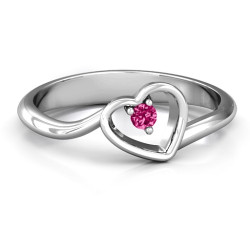Personalised Single Heart Bypass Ring - Handcrafted By Name My Rings™