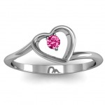 Personalised Single Heart Bypass Ring - Handcrafted By Name My Rings™