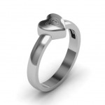 Personalised Small Engraved Monogram Heart Ring - Handcrafted By Name My Rings™
