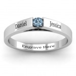 Personalised Solitaire Bridge Ring - Handcrafted By Name My Rings™