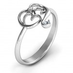 Personalised Spiritual Heart Om Ring - Handcrafted By Name My Rings™
