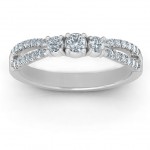 Personalised Split Shank Past, Present and Future Ring - Handcrafted By Name My Rings™