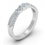 Personalised Split Shank Past, Present and Future Ring - Handcrafted By Name My Rings™