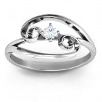 Personalised Split Shank Swirl Ring - Handcrafted By Name My Rings™