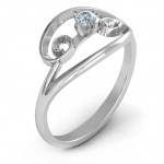 Personalised Split Shank Swirl Ring - Handcrafted By Name My Rings™