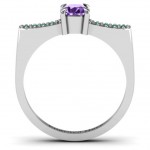 Personalised Square Shoulder Ring - Handcrafted By Name My Rings™