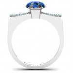 Personalised Square Shoulder with Illusion Setting Ring - Handcrafted By Name My Rings™