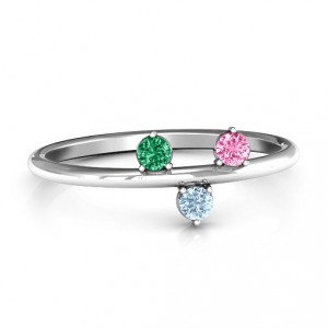Personalised Stackable Sparkle 15 Stone Ring - Handcrafted By Name My Rings™