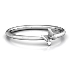 Personalised Stackr Soaring Butterfly Ring - Handcrafted By Name My Rings™