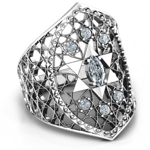 Personalised Star of David Lattice Ring - Handcrafted By Name My Rings™