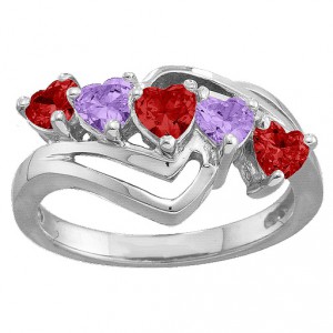 Personalised Starburst Heart Ring - Handcrafted By Name My Rings™