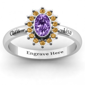 Personalised Starburst Ring - Handcrafted By Name My Rings™