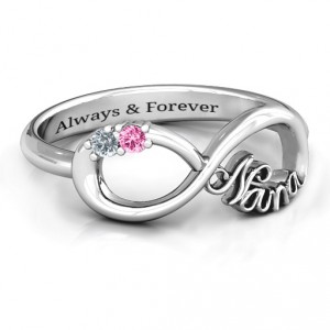 Personalised 210 Stone Nana Infinity Ring - Handcrafted By Name My Rings™