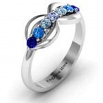 Personalised 7 Stones Infinity Ring - Handcrafted By Name My Rings™