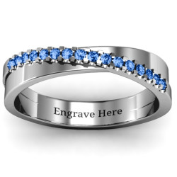 Personalised Accent Crossover Ring - Handcrafted By Name My Rings™