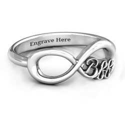 Personalised BFF Friendship Infinity Ring - Handcrafted By Name My Rings™