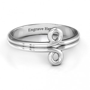Personalised Basket Weave Loop Ring - Handcrafted By Name My Rings™