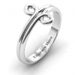 Personalised Basket Weave Loop Ring - Handcrafted By Name My Rings™