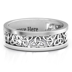 Personalised Celtic Wreath Men's Ring - Handcrafted By Name My Rings™