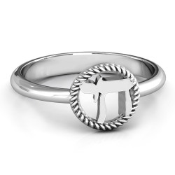 Personalised Chai with Braided Halo Ring - Handcrafted By Name My Rings™