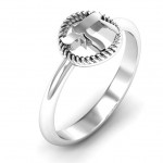 Personalised Chai with Braided Halo Ring - Handcrafted By Name My Rings™