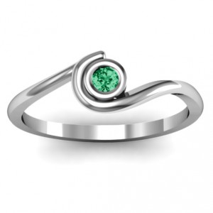 Personalised Curved Bezel Ring - Handcrafted By Name My Rings™