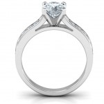 Personalised Elegant Duchess Ring with Shoulder Accents - Handcrafted By Name My Rings™