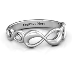 Personalised Groovy Infinity Ring - Handcrafted By Name My Rings™