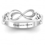 Personalised Groovy Infinity Ring - Handcrafted By Name My Rings™