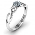 Personalised Half Bezel Infinity Ring - Handcrafted By Name My Rings™