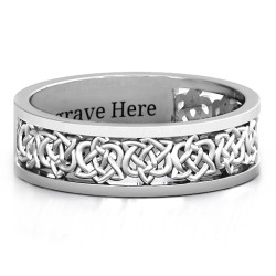 Personalised Half Eternity Celtic Ring - Handcrafted By Name My Rings™