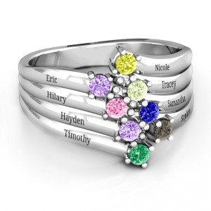 Personalised Hydra MultiWave Ring - Handcrafted By Name My Rings™