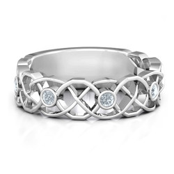 Personalised Intertwined Love Band Ring - Handcrafted By Name My Rings™